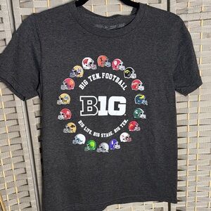 Big Ten Football Kids Charcoal T-Shirt